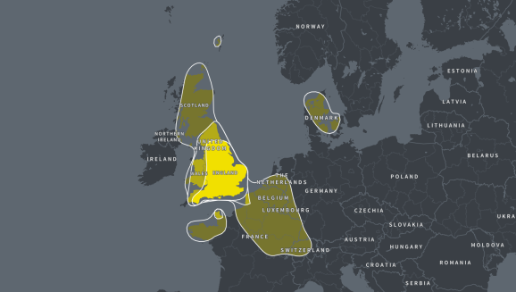 DNA MAP ENGLAND, WALES NW EUROPE